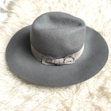 Something Special Grey Wool Felt Wide Brim Hat