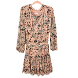 Buddy Love Pink Velvet Floral Front Keyhole Dress NWT- Size S