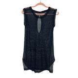 No Brand Black Mesh Key Hole Back Top- Size ~M (see notes)