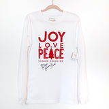 Dayspring Candace Collection Joy Love Peace Sugar Cookies Cotton AUTOGRAPHED Long Sleeve Top NWT- Size M