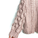 Amaryllis Blush Chunky Knit Cardigan NWT- Size XS/S
