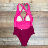 Summersalt Red /Pink Colorblock Padded One Piece NWOT- Size 2