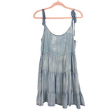 Rails Chambray Tie Strap Exposed Back Dress- Size M
