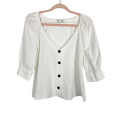 TRF Collection x Zara White Linen Button Front Top- Size S (see notes)