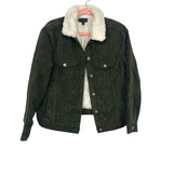 Love Tree Olive Corduroy Faux Fur Lined Jacket NWT- Size S