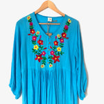 Riviera Sun Blue Floral Embroidered Dress NWT- Size S