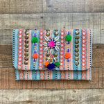 Charade Colorful Shell/Beaded Handbag/Clutch NWT