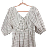 Forever21 Multi Color Striped Open Back Linen Blend Dress NWT- Size S (sold out online)
