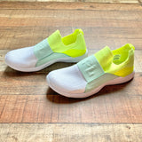 APL White/Neon Sneakers with Embossed Elastic Strap- Size 7.5 (see notes)