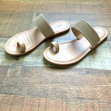 Shade & Shore Tan Rhinestone Sandals- Size 7