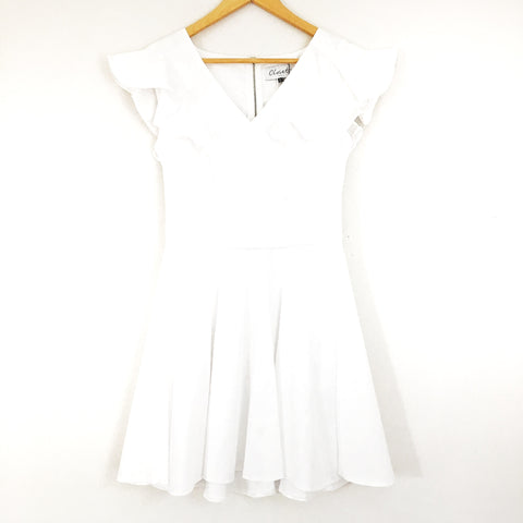 Closet White Ruffle Sleeve Dress NWT- Size 4