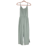Gal Meets Glam Green Gingham Exposed Back Jumpsuit- Size 2