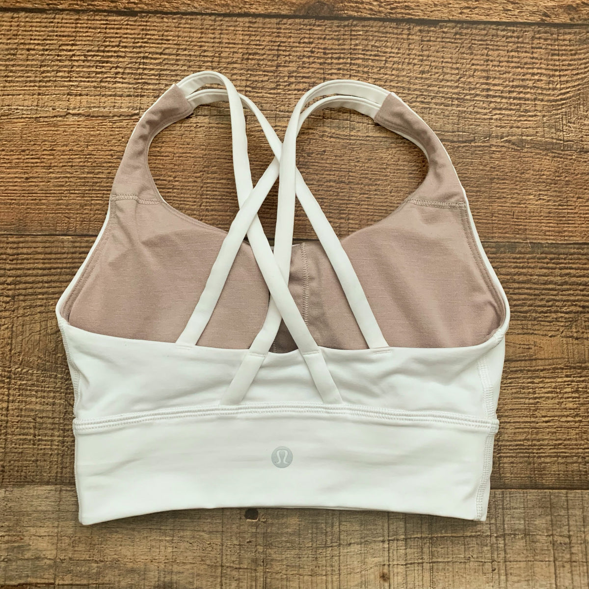 Lululemon White Strappy Back Sports Bra- Size 2