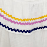 Gibson White Rickrack Off the Shoulder Blouse- Size  XS