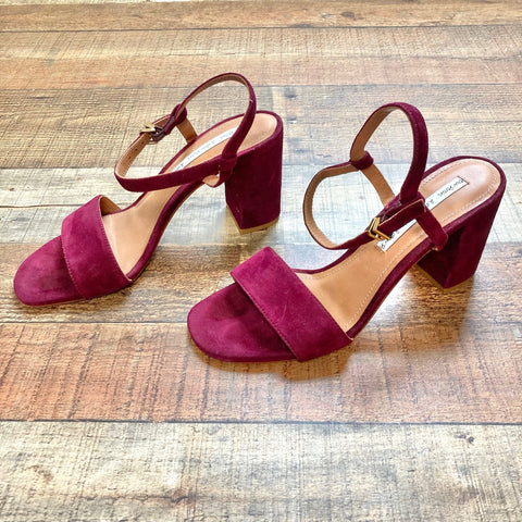 & Other Stories Burgundy Suede Sandals- Size 39