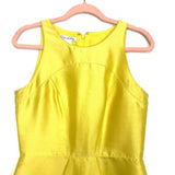 Oscar de la Renta Yellow Silk Lined & Cotton Dress- Size XL (see notes)