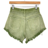 Impressions Green Distressed Cutoff Shorts NWT- Size S (see notes)