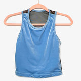 Fit Mama Blue Velvet and Sheer Back Tank- Size S