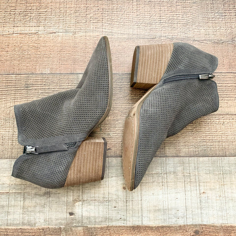 Vince Camuto Grey Nethera Perforated Bootie- Size 9.5