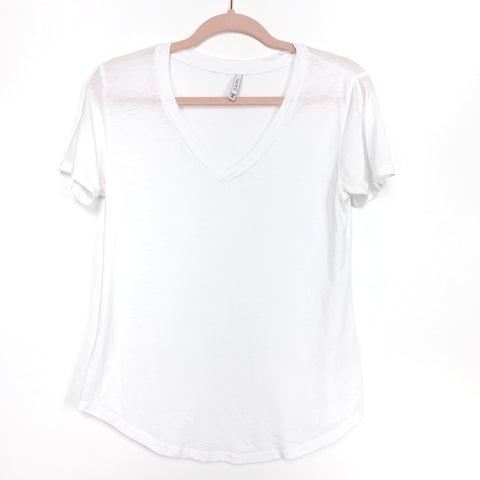 Z Supply White V-Neck T-Shirt- Size XS