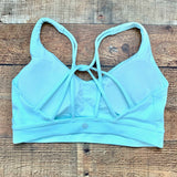 Athleta Light Blue Solace Criss Cross Back Padded Bra- Size ~S