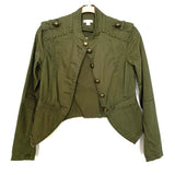 Xhilaration Army Green Gold Button Up Jacket- Size XS