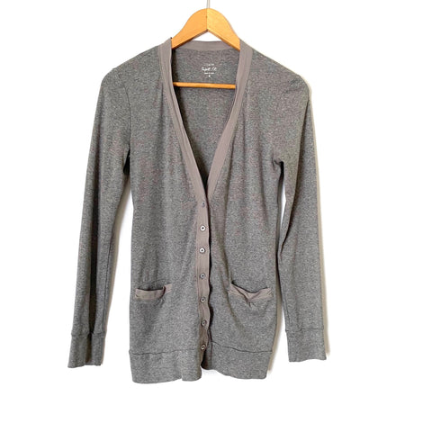 J. Crew Grey “Perfect Fit” Button Cardigan- Size S