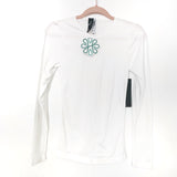 Mono B White Mesh Back and Sleeve Top NWT- Size S/M