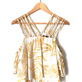 Minkpink Yellow and White Paradise Strappy Playsuit Romper NWT- Size S