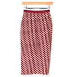 GP&J Baker x H&M Red Metallic Pattern Midi Skirt- Size XS (we have matching top-sold as seperates)