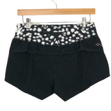 Zella Black White Reflective Lined with Pockets Running Shorts- Size S