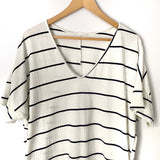 Lush Black and White Striped T Shirt Style Dress- Size L (see notes)