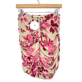 Blossom Tan/Pink Floral Side/Back Ruched Skirt NWT- Size 8 (We Have Matching Top!)