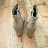 Heart In D Tan Zip Side Booties - Size 7.5