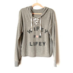 Love & Cherish "Wifey For Lifey" Hooded Sweatshirt- Size L