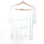 Madison & Berkely White Polite Sometimes Top- Size ~S/M (See Notes)