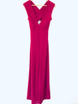 Pink Lily Magenta Deep V Cross Back Jumpsuit- Size ~S
