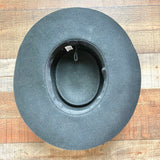 No Brand (Glitzy Bella) Black Wool "Howdy" Adjustable Inner Tie Gambler Hat- Size 57 cm (LIKE NEW)