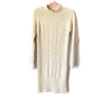 Club Monaco Cream Wool Sweater Dress- Size L