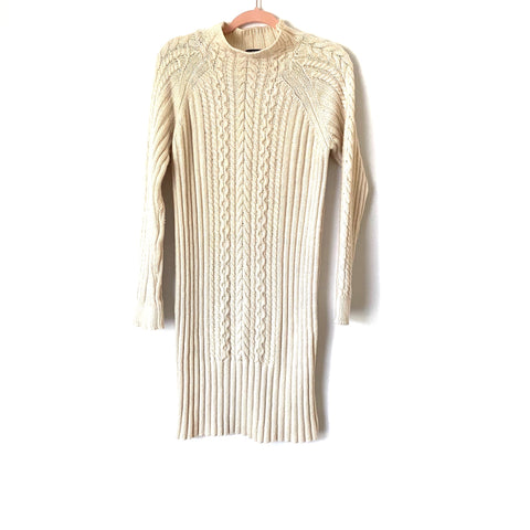 Club Monaco Cream Wool Sweater Dress- Size L The Saved Collection Club Monaco Cream Wool Sweater Dress- Size L The Saved Collection