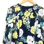 Eliza J Navy & Yellow Floral Chiffon Ruffle Dress NWT- Size 2