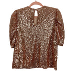 Allison Joy Rose Gold Sequins Top- Size S