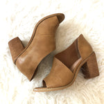 Mi.iM Genuine Leather Tan Block Heels- Size 7.5
