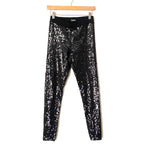 Express Black High Rise Stretch Sequins Leggings- Size XS (Inseam 27.5”)