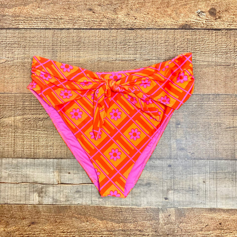 Show Me Your Mumu x Barbie Orange/Pink Floral Bikini Bottoms- Size XXL (we have matching top)