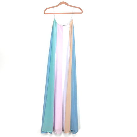 Favlux Pastel Striped Maxi Dress- Size S
