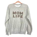 Gildan Heathered Gray Mom Life Sweatshirt- Size S