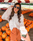 Loveriche Rainbow Fleck Knit Sweater Fringe Hem- Size S