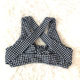 Albion by Black Gingham Criss Criss Top with Removable Cups- Size S (BOTTOMS SOLD SEPARATELY!)