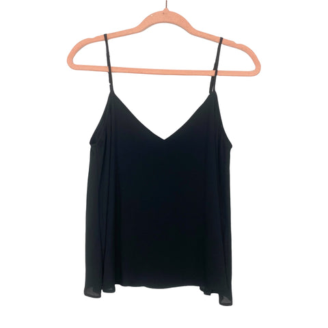 Vici Black V-Neck Lined Cami Top- Size S